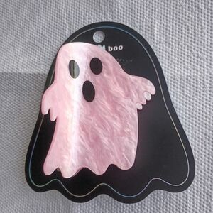 2/$10 Pink Pearl Ghost Hair Clip NWT